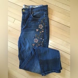 Cute floral patterned denim